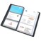 GARASANI PU Leather Business Card Organizer Book Holder Portable Binder File Sleeve Storage Name Card Organizer 300 Cards Holds Black