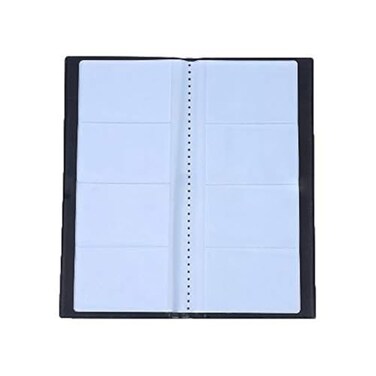 Grekywin Business Card Book Card Organizer Card PU Leather Name Card Portfolio Black