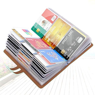 Padike RFID Credit Card Holder Business Card Organizer Business Card Holder with 96 Card Slots Credit Card Protector for Managing Your Different Cards to Prevent Loss or Damage Light green