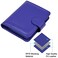 Wisdompro Credit Card Holder PU Leather Slim RFID Blocking Debit Card Protector Wallet Organizer Case with Magnetic Shut Build in 20 Card Slot 7 Small Cells for Memory CardsVertical Blue