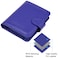 Wisdompro Credit Card Holder PU Leather Slim RFID Blocking Debit Card Protector Wallet Organizer Case with Magnetic Shut Build in 20 Card Slot 7 Small Cells for Memory CardsVertical Blue