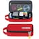 ECHSRT Large Pencil Case Aesthetic Pen Pouch with Big Capacity Minimalist Portable Stationery Bag with Handle for Office Organizer Red Pencil Cases