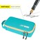 ECHSRT Large Pencil Case Aesthetic Pen Pouch with Big Capacity Minimalist Portable Stationery Bag with Handle for Office Organizer Teal Pencil Cases