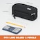 ECHSRT Tactical Pencil Case for Boy Extra Large Capacity Camo Pencil Pouch for Men Adults 3 Compartment Zipper Pen Case Small Tool Bag Organizer for School Office Travel Black