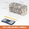 ECHSRT Tactical Pencil Case for Boy Extra Large Capacity Camo Pencil Pouch for Men Adults 3 Compartment Zipper Pen Case Small Tool Bag Organizer for School Office Travel Camo Grey