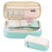 EHOPE Big Capacity Pencil Pen Case Office Large Storage High Capacity Bag Pouch Holder Box Organizerfor Office Travel Holder BoxCyan