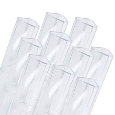 Hitefu 10pcs Plastic Clear Acrylic Pen Case Reusable Empty Pen Gift Storage Container Bulk Case Collection Set for Student School Business Office Supply Triangular