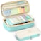 KPX Big Capacity Pencil Pen Case Bag with Zipper Office College School Storage Large Capacity Bag Pouch Holder Box Organizer Colorful Cyan