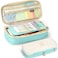 KPX Big Capacity Pencil Pen Case Bag with Zipper Office College School Storage Large Capacity Bag Pouch Holder Box Organizer Colorful Cyan