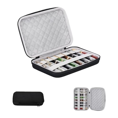 MIVLXLX 8 Slots pen caseboxesNylon cloth Pencil Tray Case Organizer Fashion DesignHandmade Display Zippered Pouch for Rollerball PenRetro