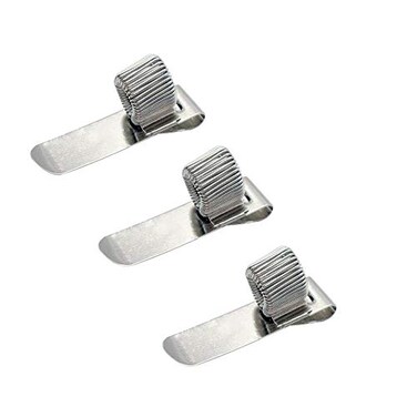 EDOBLUE Pen Holder Stainless Clip Clipboard with Spring Fits Almost All Pen SizeSilver