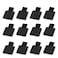SLSON 12 Pack Notebook Pen Loop Holder SelfAdhesive Pen Holder Pencil Holders Elastic Loop Designed for Notebooks Journals Calendars Black