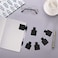 SLSON 12 Pack Notebook Pen Loop Holder SelfAdhesive Pen Holder Pencil Holders Elastic Loop Designed for Notebooks Journals Calendars Black