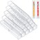 Spakon 20 Pieces Pen Gift Boxes Acrylic Plastic Pen Cases Storage Plastic Pencil Box Case Transparent Pencil Container for Student School Office Supply