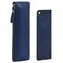 WONDERPOOL Leather 1pc Pencil Case 1pc Fountain Pen Holder Portable Compact Drawing Marker Pen Stationery Pouches for Office Travel Organizer Blue