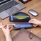 WONDERPOOL Leather 1pc Pencil Case 1pc Fountain Pen Holder Portable Compact Drawing Marker Pen Stationery Pouches for Office Travel Organizer Blue