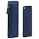WONDERPOOL Leather 1pc Pencil Case 1pc Fountain Pen Holder Portable Compact Drawing Marker Pen Stationery Pouches for Office Travel Organizer Blue