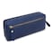 WONDERPOOL Wonderpool Pen Case Real Leather Pencil Pouch Markers Holder Big Capacity Bag with Side Zippered Pocket Sleeve for Stationery Makeup Utensils Organizer Blue