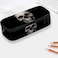 Yekiua Human Skull Pencil Holder Fashion Dramatic Lightning Big Capacity Pencil Case MultiPurpose Makeup Pouch For Office College Adult Black