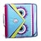 Case it The Universal Zipper Binder 2 ORings Padded Pocket Holds up to 13 Inch LaptopTablet Multiple Pockets 400 Page Capacity Comes with Shoulder Strap Monster Design Magenta LT307MEMAG