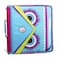 Case it The Universal Zipper Binder 2 ORings Padded Pocket Holds up to 13 Inch LaptopTablet Multiple Pockets 400 Page Capacity Comes with Shoulder Strap Monster Design Magenta LT307MEMAG