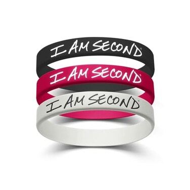 I Am Second 3Pack Adult MultiColor Wristband Bundle