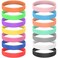YalsFTY 14 Pcs Rubber Bracelets Silicone Bracelet Men Rubber Wristbands 14 Color Mixed