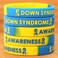 SayitBands Five 5 of Down Syndrome Silicone Wristband Bracelets