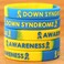 SayitBands Five 5 of Down Syndrome Silicone Wristband Bracelets