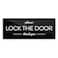 Reilly Originals 2x5 Inch Please Lock Door Premium Acrylic Plexiglass Designer Sign Ready to Stick Durable Washable