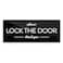 Reilly Originals 2x5 Inch Please Lock Door Premium Acrylic Plexiglass Designer Sign Ready to Stick Durable Washable