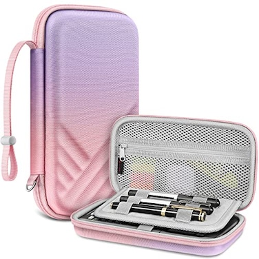 FINTIE Fintie Graphing Calculator Carrying Case for Texas Instruments TINspire CX II CASTlNspireCXll TI84 PlusCE Color Graphing Calculators with Mesh Pockets Pen Slots Pink