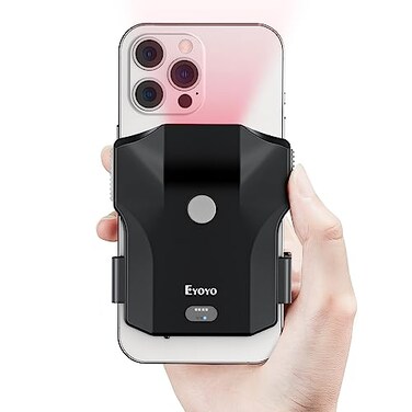 Eyoyo Bluetooth QR Code Scanner 2D Wireless Back Clip Phone UPC USB Barcode Scanner Reader with Battery Level Indicator Compatible with 4772 Android Phone iPhone for Book Library Inventory