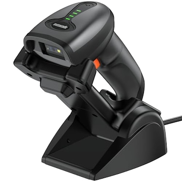 symcode Symcode QR Industrial Bluetooth Barcode Scanner with Wireless Charging Stand Wireless 2D 1D Bar Code Scanner Drop Protection Shock Dust Proof Hands Free AutoSensing Stand Barcode Scanner