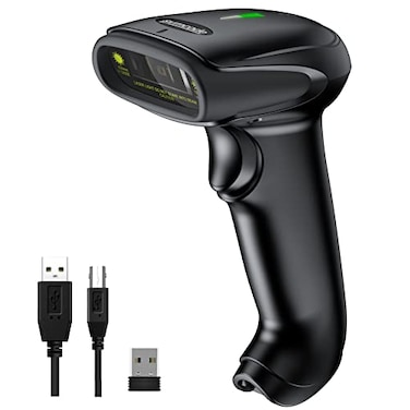 symcode Symcode Bluetooth Barcode Scanner Handheld USB CCD Cordless Barcode Reader Scanner Compatible with 24G Wireless Bluetooth Function Wired Connection with Windows MacAndroid iOS