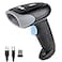 JIAN BOLAND Wireless Barcode Scanner 1D QR Scanner Wireless Handheld Laser Bar Code Reader 3in1 with Bluetooth 24G Wireless USB Wired Works with iPad Android Phone iPhone LaptopU26