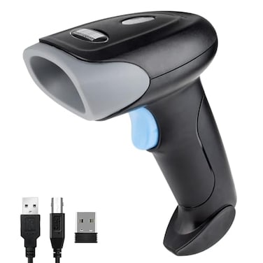 JIAN BOLAND Wireless Barcode Scanner 1D QR Scanner Wireless Handheld Laser Bar Code Reader 3in1 with Bluetooth 24G Wireless USB Wired Works with iPad Android Phone iPhone LaptopU26