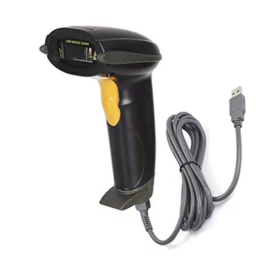 UNIDEEPLY 1D Wired Bar Code Scanners Readers for Computers PC USB Cable Laser Barcode Handheld Hand Scanning Label UPC EAN Reader Gun Retails for Supermarket Convenience Store Warehouse Black