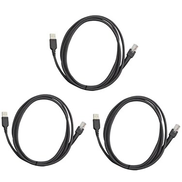 PARTSHE 3Pack USB Cable for Motorola Symbol LS2208 LS4208 DS6708 Barcode Scanner USB Type A CBAU01S07ZAR