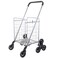 dbest products dbest Products Stair Climber Cruiser Cart Shopping Grocery Rolling Folding Laundry Basket on Wheels Foldable Utility Trolley Compact Lightweight Collapsible Silver