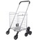 dbest products dbest Products Stair Climber Cruiser Cart Shopping Grocery Rolling Folding Laundry Basket on Wheels Foldable Utility Trolley Compact Lightweight Collapsible Silver