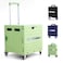 dotewe Folding Utility Cart Portable Rolling Crate Handcart Foldable Shopping Trolley Collapsible with Lid on Wheels for Grocery Garden Office Storage Teacher Tool Green