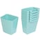 AYVANBER 6 Pack Hanging Cup Holders for Rolling Carts Teal 24in x 35in x 45in