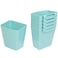 AYVANBER 6 Pack Hanging Cup Holders for Rolling Carts Teal 24in x 35in x 45in