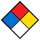 ComplianceSigns 12 inch NFPA 704 Placard Diamond All Weather Vinyl NFPA Decal Label BLANK Sticker with Adhesive Backing Customizable for any Hazard Identification Made in the USA by