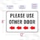 Venicor 1PC Please Use Other Door Sign Left 12 x 8 Inches Aluminum Other Entrance Sign Arrow