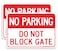 Faittoo 2 pack No Parking Do Not Block Gate Sign 10 x 7 Inches rectangle 040 Rust Free Aluminum UV Protected and Waterproof Weather Resistant Durable Ink Easy to Mount