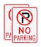 Faittoo 2 Pack No Parking Sign With Symbol Sign 14 x 10 Inches Reflective 40 Rust Free Aluminum UV Protected Weather Resistant Waterproof Durable Ink Easy To Mount