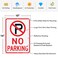 Faittoo 2 Pack No Parking Sign With Symbol Sign 14 x 10 Inches Reflective 40 Rust Free Aluminum UV Protected Weather Resistant Waterproof Durable Ink Easy To Mount