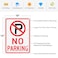 Faittoo 2 Pack No Parking Sign With Symbol Sign 14 x 10 Inches Reflective 40 Rust Free Aluminum UV Protected Weather Resistant Waterproof Durable Ink Easy To Mount